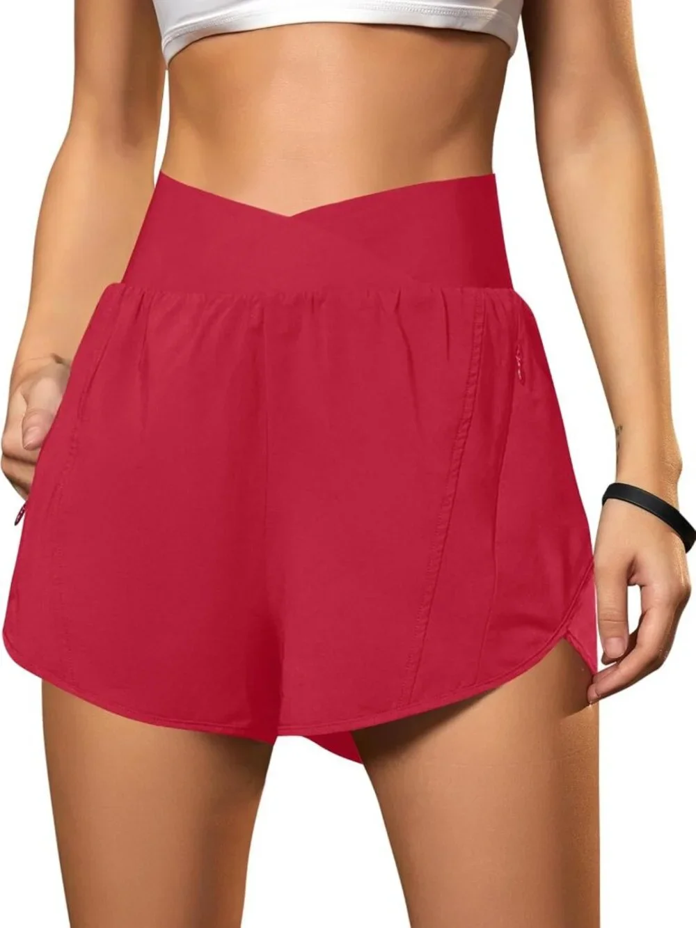 Crossover Women's Athletic Running Shorts | Gym Workout & Fitness Shorts